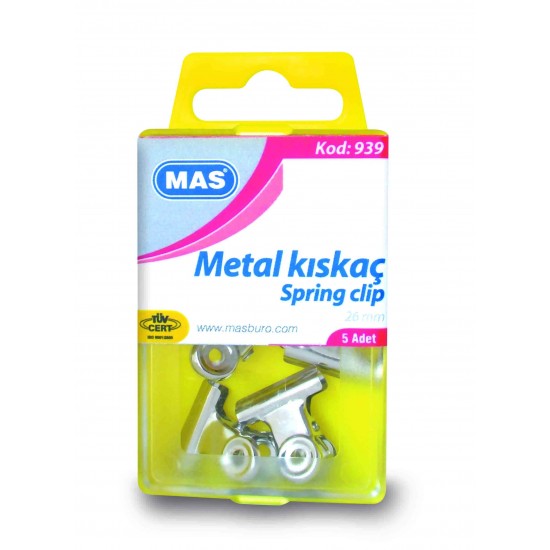 MAS 0939 OMEGA KRİSTAL KUTU METAL KISKAÇ 26MM 5 AD