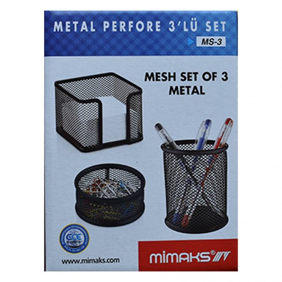 MİMAKS MS-3 PERFORE SET 3LÜ SİYAH