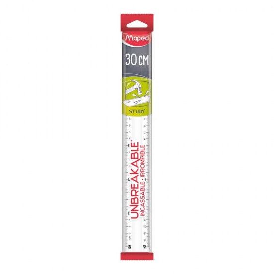 MAPED 245620 STUDY CETVEL ŞEFFAF KIRILMAZ 30CM
