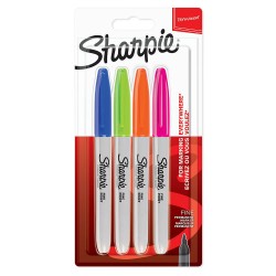 SHARPİE 2065403 FİNE PERMANENT MARKÖR CANLI RENK 4LÜ
