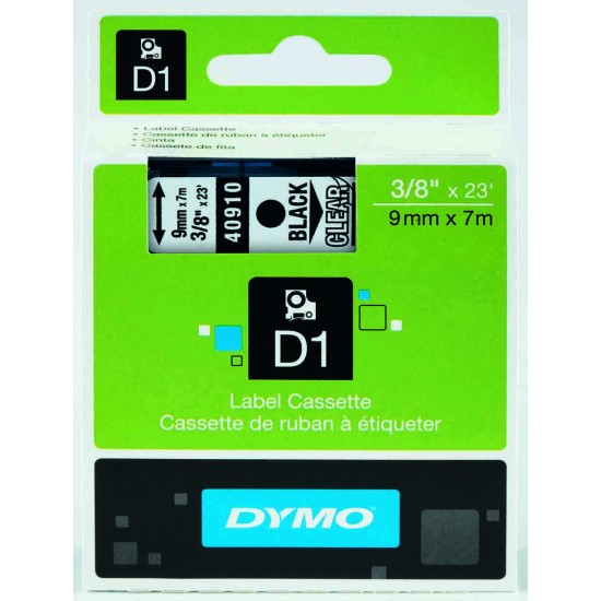 DYMO D1 YEDEK ŞERİT ŞEFFAF-SİYAH 40910