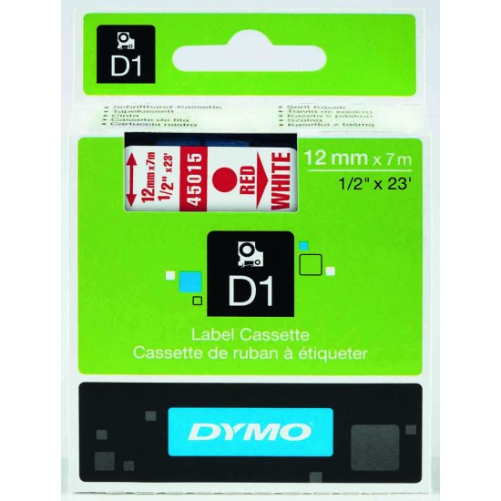 DYMO D1 YEDEK ŞERİT BEYAZ-KIRMIZI 45015