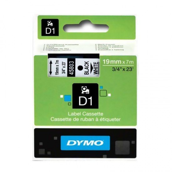 DYMO D1 YEDEK ŞERİT BEYAZ-SİYAH (45803)