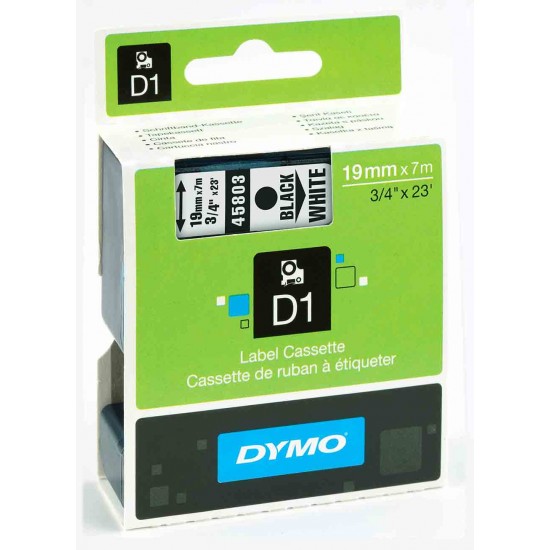 DYMO D1 YEDEK ŞERİT BEYAZ-SİYAH 45803