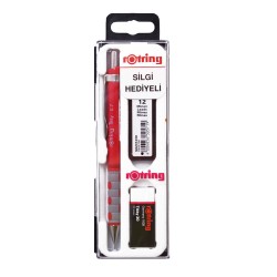 ROTRİNG 3LÜ OKUL SETİ 07MM KIRMIZI VERSATİL+MİN+SİLGİ