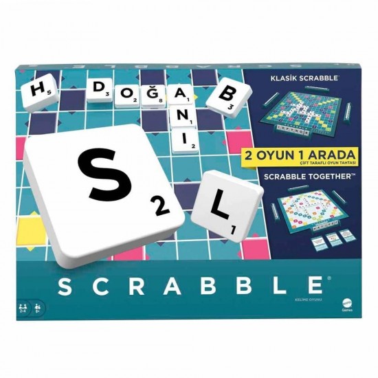 MATTEL HXV98 SCRABBLE ORJİNAL 2 Sİ BİR ARADA TÜRKÇE