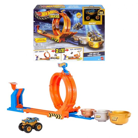 MATTEL JBX64 HW DONGU VE TAKLA BIGFOOT OYN PARKURU3