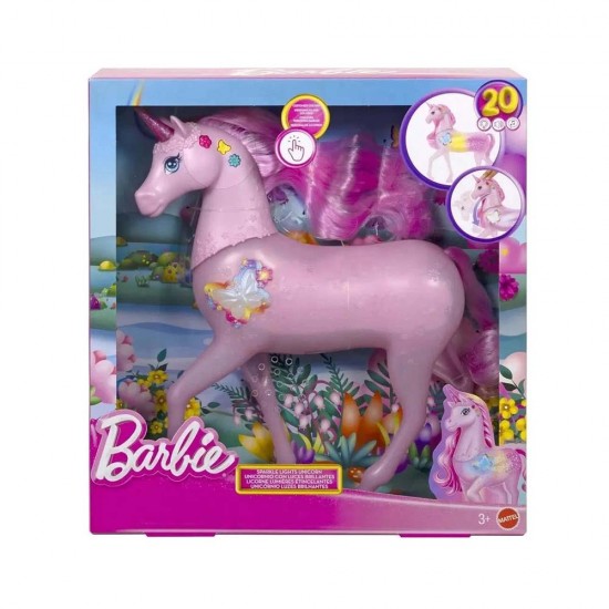 MATTEL JCP78 BARBİE IŞILTILI TEK BOYNUZLU AT