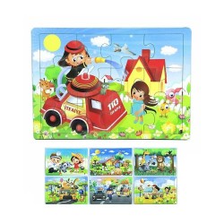 CC ASYA AHS001/6 A4 AHŞAP PUZZLE 12 PARÇA