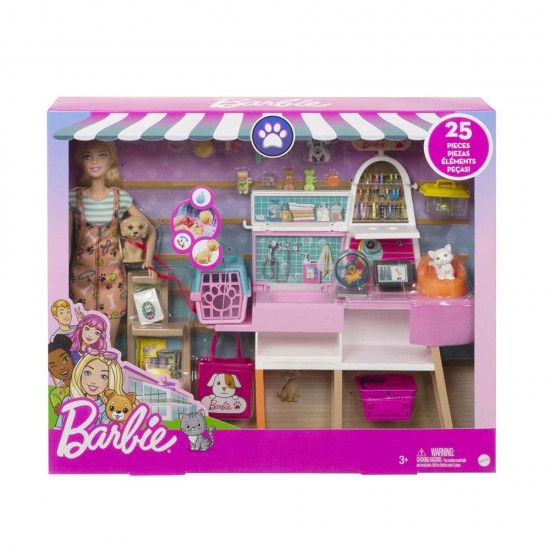 MATTEL GRG90 BARBİE EVCIL HAYVAN DUKKANI OYUN SETI 3