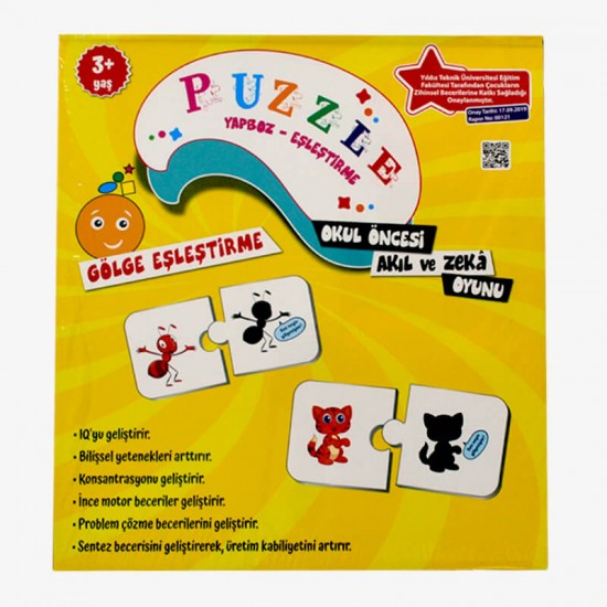 BECERİ PUZZLE GÖLGE EŞLEŞTİRME  3 YAŞ+