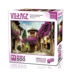 ONUR 20062 PUZZLE 500 FLOWERED VİLLAGE HOUSES
