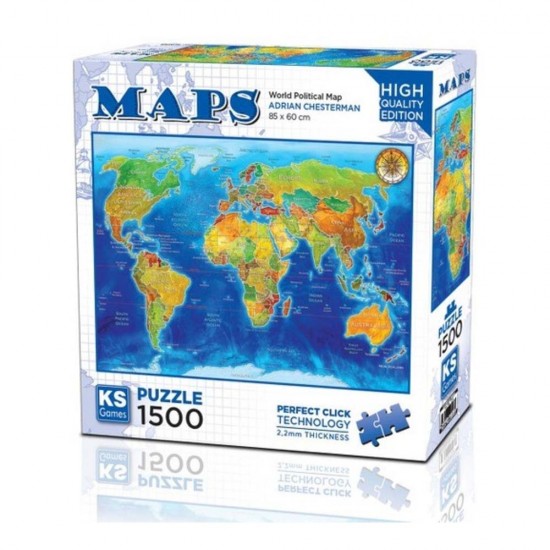 ONUR 22043 PUZZLE 1500 WORLD POLITICAL MAP