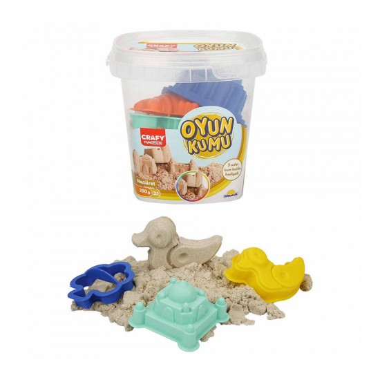 SUNMAN 00449 OYUN KUMU SET NATUREL 350GR 3 KALIPLI KOVA