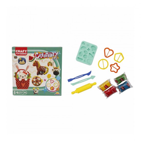 SUNMAN 4735 OYUN HAMURU SET 4X50 + PARMAK HAMURLU 12 PRÇ
