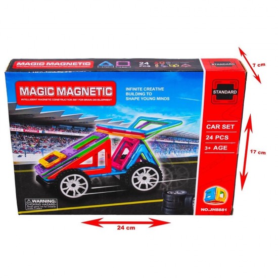 KIZILKAYA JH8881 MAGNETIK 24 PARÇA ARABA TEKERLİ