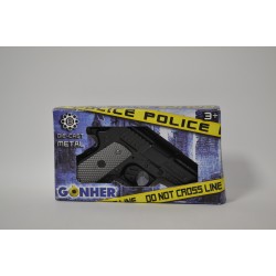 MEGA GON00466 POLİCE METAL PİSTOL 8 SHOTS BROWN