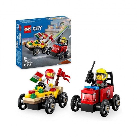 ADORE LEGO LSC60458 PİZZA İTFAİYE VE YARIŞ ARABASI
