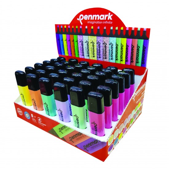 PENMARK FOSFORLU KALEM 36LI STAND PASTEL RENKLER HS-505 36P