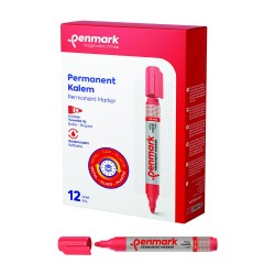 PENMARK HS1200-03 PERMANENT MARKER  YUVARLAK UÇ ECOPLUS KIRMIZI