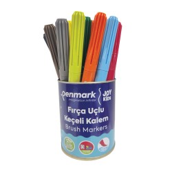 PENMARK HS708 18 SÜPER YIKANABİLİR BRUSH UÇLU KEÇELİ KALEM 18Lİ SET