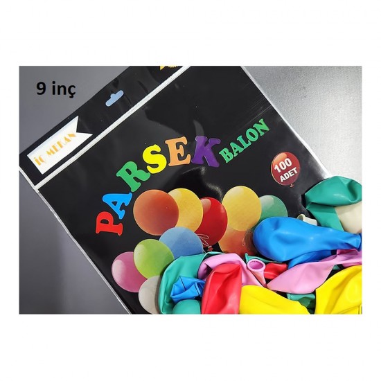 RASYONEL 9 İNÇ STANDART BALON 100LÜ KARIŞIK