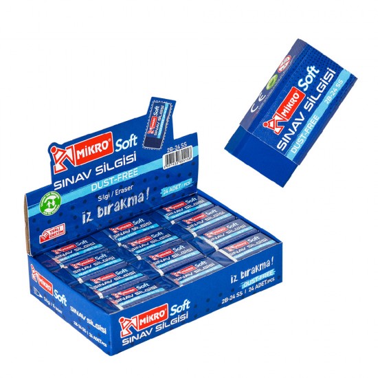 MİKRO 2B-24 NANO SOFT SINAV SİLGİSİ 24LÜ