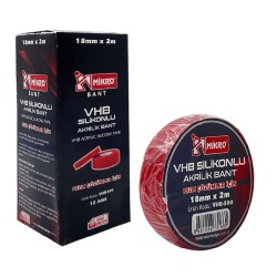 MİKRO VHB500 BANT SİLİKON ÇİFT TARAFLI AKRİLİK 18 MM X 2M