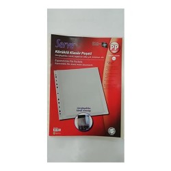 SERVE 6107 KÖRÜKLÜ KLS POŞETİ ŞEFFAF
