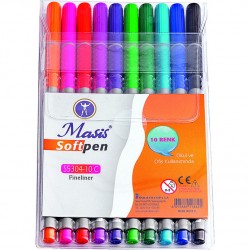 MASİS S5304-10C SOFTPEN FİNELİNER 10LU KT