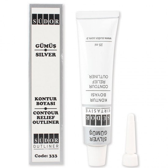 SÜDOR SD333 KONTÜR BOYASI 25ML TÜP GÜMÜŞ