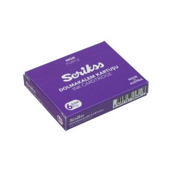 SCRİKSS DOLMAKALEM KARTUŞ MOR 6LI PAKET