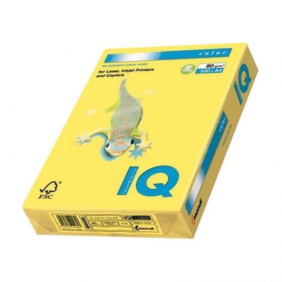 IQ NE1321-CY39 RENKLİ KAĞIT A4 80GR/500 KNRYA SARI