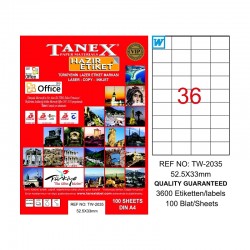TANEX TW-2035 LAZER ETİKET 52,5X33MM