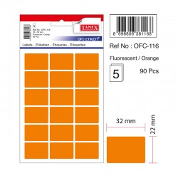 TANEX OFC-116 OFİS ETİKETİ FLO TURUNCU