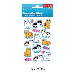 TANEX TNX-25057 KEDİ SERİSİ ETİKETİ 5 AD.