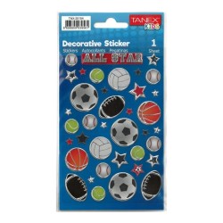 TANEX TNX-25154 SPOR TOP TÜRLERİ SERİSİ ETİKETİ 5 AD.