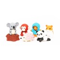 IWAKO 3138 PUZZLE ERASER ANIMALS IN FOREST SET