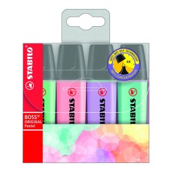 STABİLO BOSS FOSFORLU KALEM 70-4-2 PASTEL RENKLER 4LÜ SET