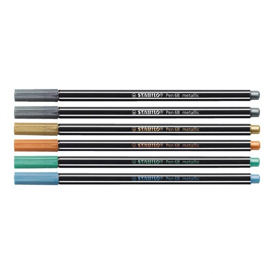 STABİLO PEN 68 KEÇELİ KALEM 6LI METALİK 6806-8-32