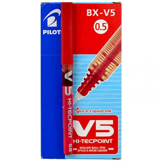 PILOT V5 İĞNE UÇ ROLLER KALEM 05MM KIRMIZI