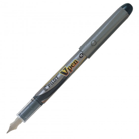 PILOT V-PEN SİLVER DOLMAKALEM SİYAH