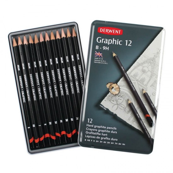 DERWENT 34213 GRAPHİC HARD TECHNİCAL 12Lİ TENEKE