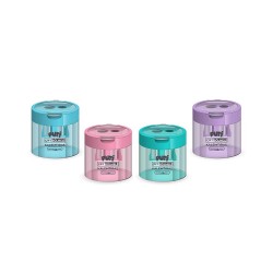 PUTİ 06406 KALEMTRAŞ ÇİFT BÖLMELİ PASTEL ŞEFFAF KAPAK